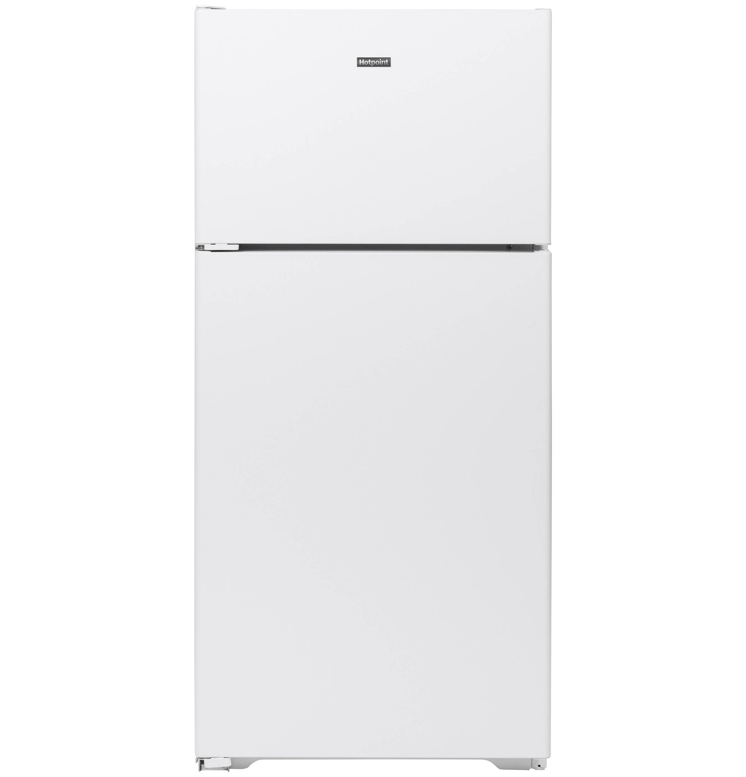Hotpoint® ENERGY STAR® 15.6 Cu. Ft. Recessed Handle Top-Freezer Refrigerator HPE16BTNLWW
