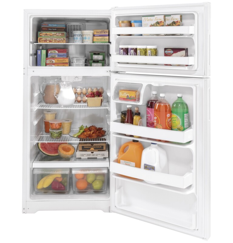 Energy Star® 15.6 Cu. Ft. Recessed Handle Top-freezer Refrigerator HPE16BTNRWW