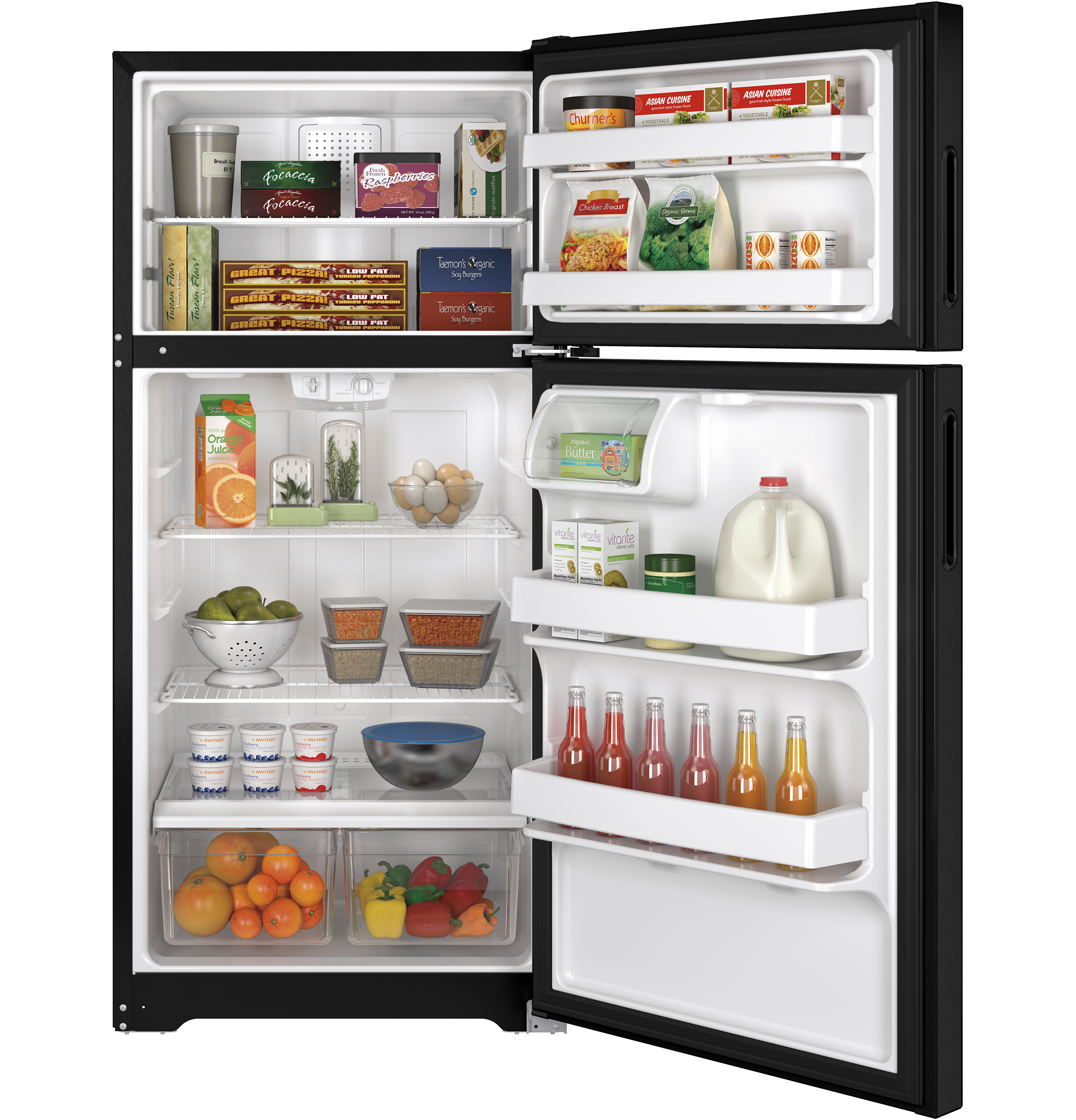 14.6 Cu. Ft. Recessed Handle Top-Freezer Refrigerator HPS15BTHRBB