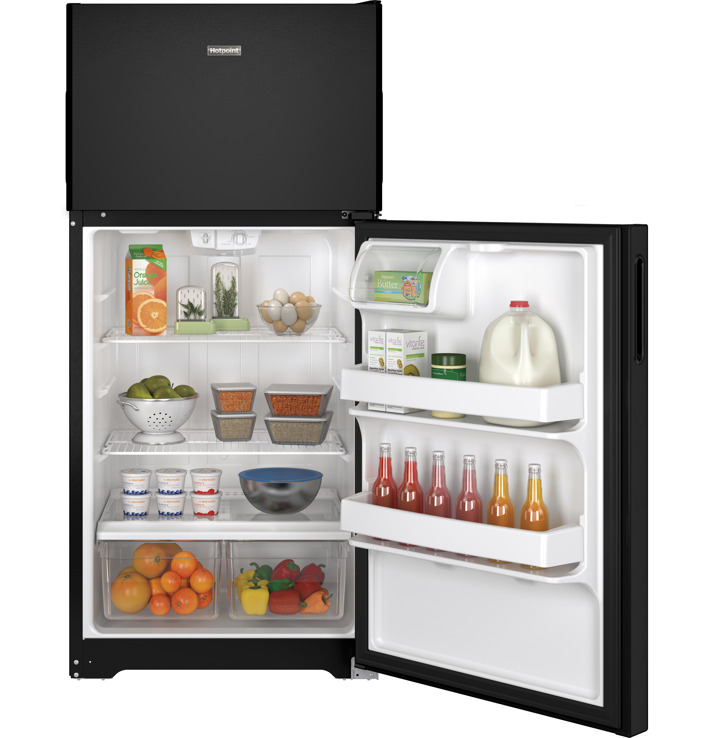 14.6 Cu. Ft. Recessed Handle Top-Freezer Refrigerator HPS15BTHRBB