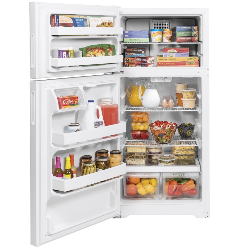 15.6 Cu. Ft. Recessed Handle Top-freezer Refrigerator HPS16BTNLWW