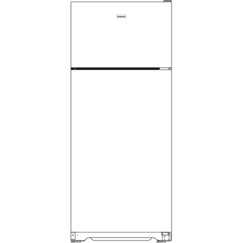 15.6 Cu. Ft. Recessed Handle Top-freezer Refrigerator HPS16BTNRWW