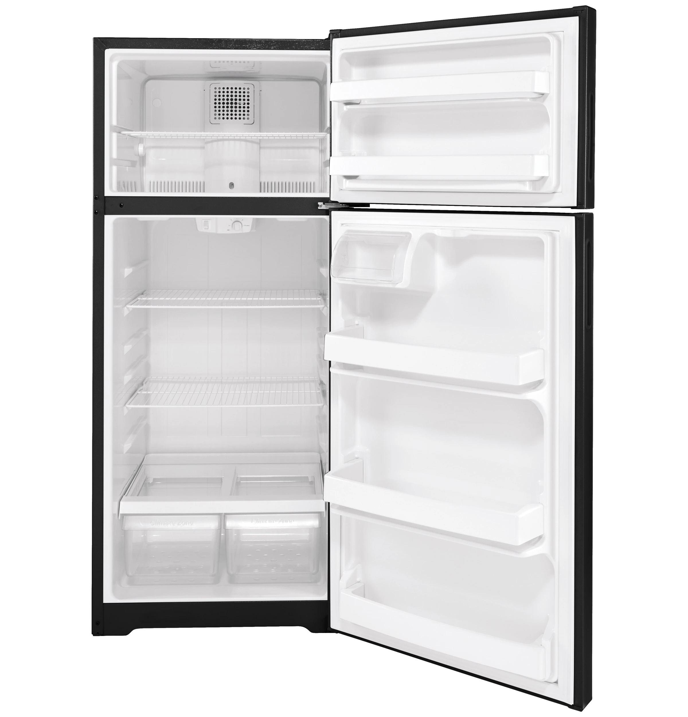 Hotpoint 17.5 Cu. Ft. Recessed Handle Top-Freezer Refrigerator HPS18BTNRBB