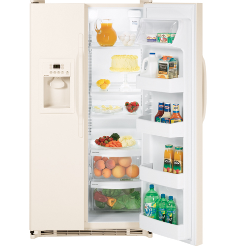 Hotpoint® ENERGY STAR® 22.0 Cu. Ft. Side-By-Side Refrigerator with Dispenser HSH22IFTCC