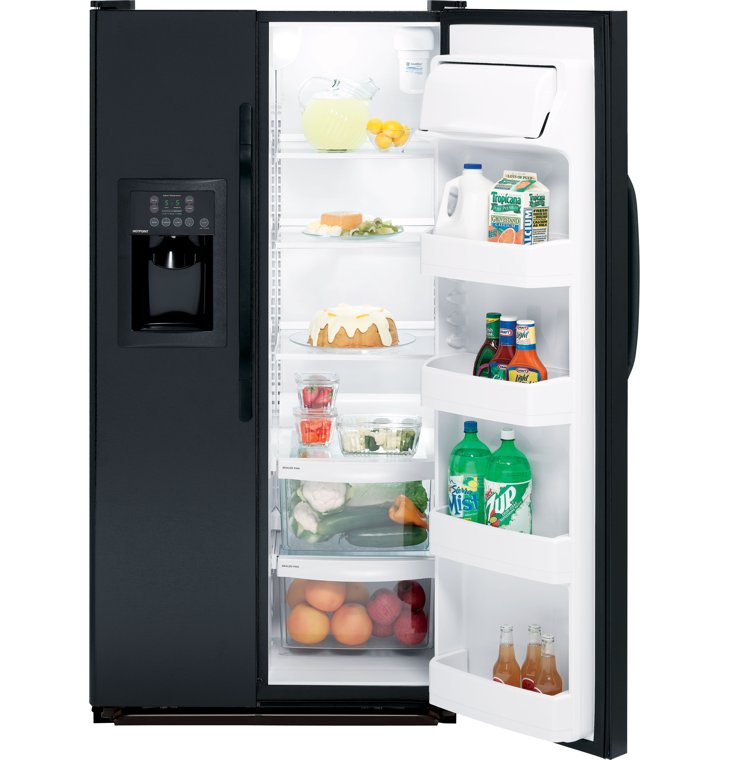 Hotpoint® 25.0 Cu. Ft. Side-By-Side Refrigerator with Dispenser HSH25GFBBB