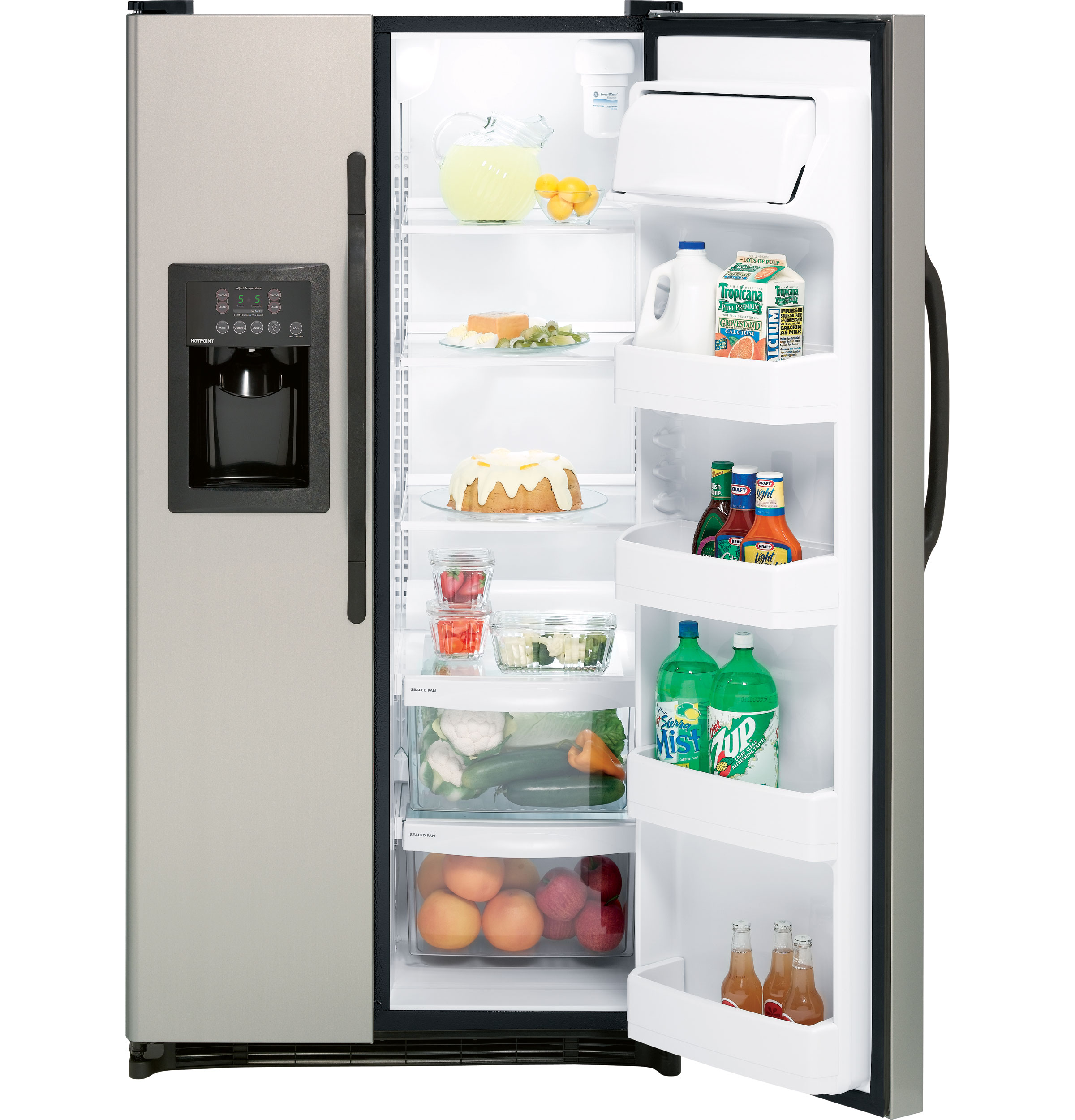 25.0 Cu. Ft. Side-By-Side Refrigerator with Dispenser HSM25GFTSA