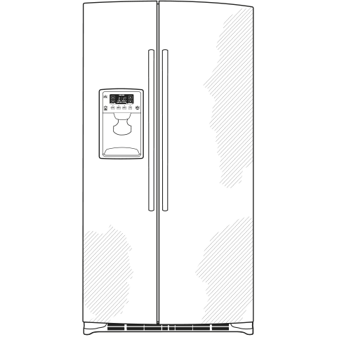 25.4 Cu. Ft. Side-by-Side Refrigerator HSS25ASHSS