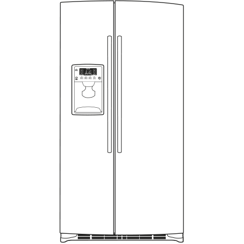 25.3 Cu. Ft. Side-by-Side Refrigerator HSS25ATHBB