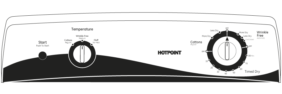Hotpoint® 6.0 cu. ft. capacity Dura Drum gas dryer HTDX100GDWW