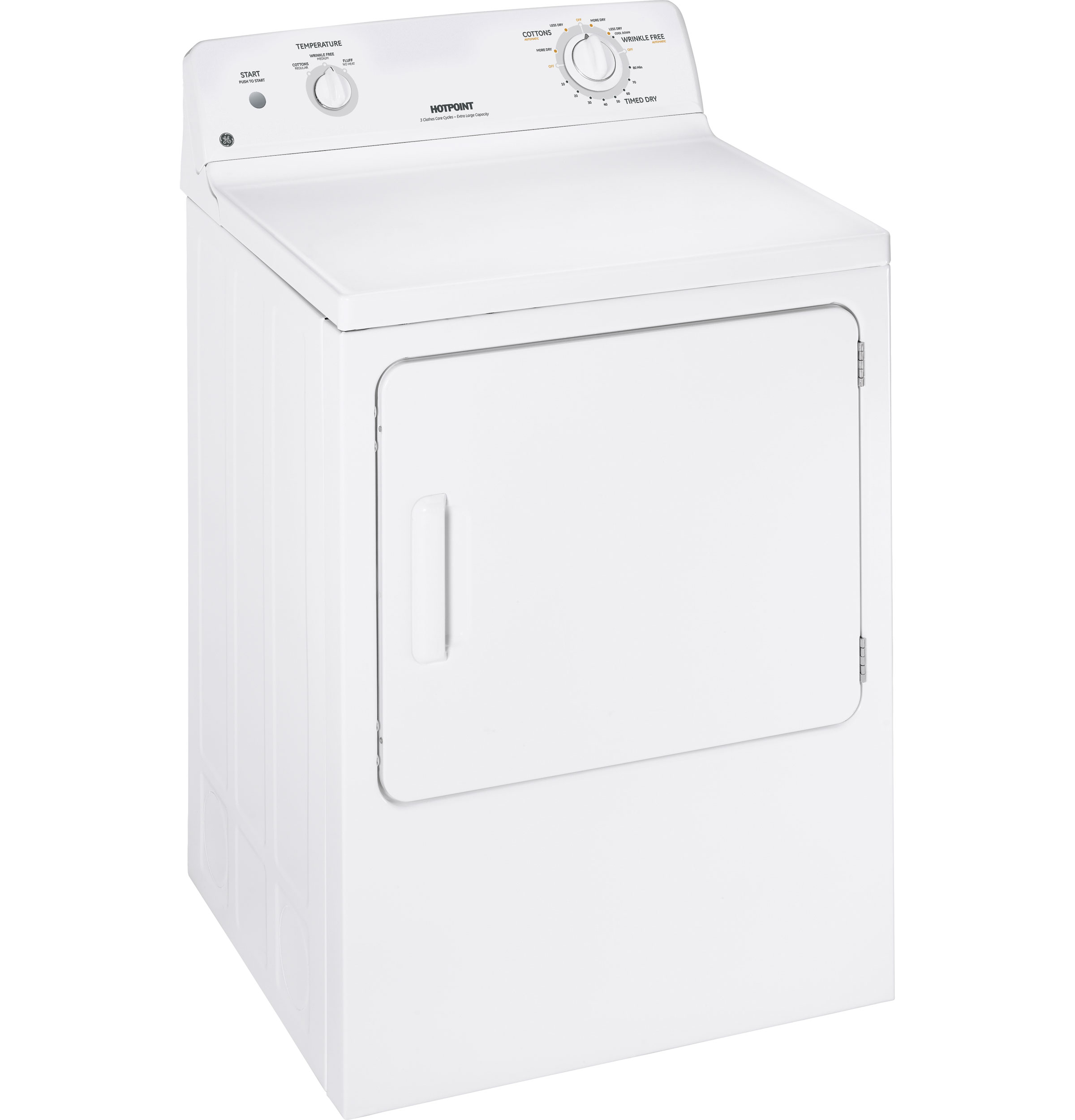 Hotpoint® 6.0 cu. ft. capacity Dura Drum gas dryer HTDX100GMWW