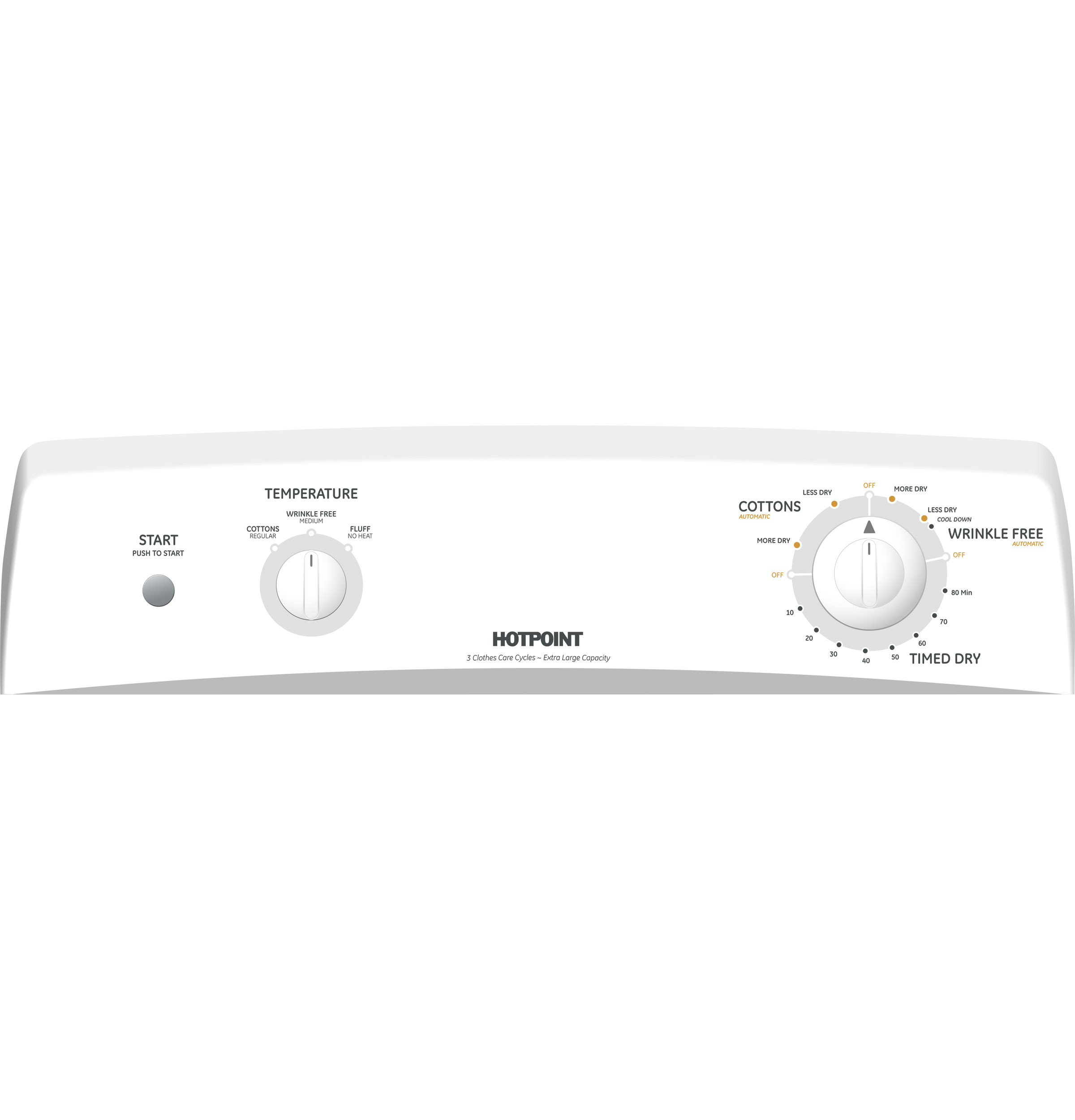 Hotpoint® 6.0 cu. ft. capacity Dura Drum gas dryer HTDX100GMWW