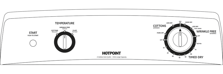 Hotpoint® 6.0 cu. ft. capacity Dura Drum gas dryer HTDX100GMWW