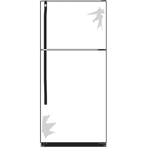 16.6 Cu. Ft. Top-Freezer Refrigerator HTJ17CBBSA