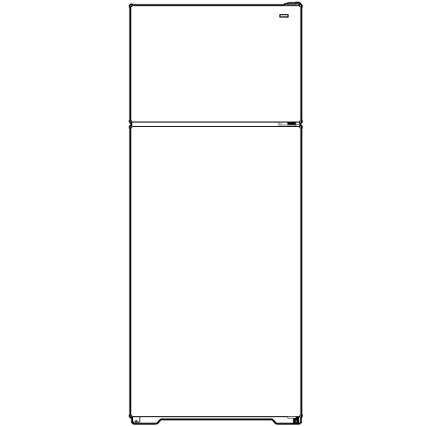 16.6 Cu. Ft. Top-Freezer Refrigerator HTR17BBSRCC