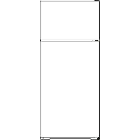 16.6 Cu. Ft. Top-Freezer Refrigerator HTS17GBBWW