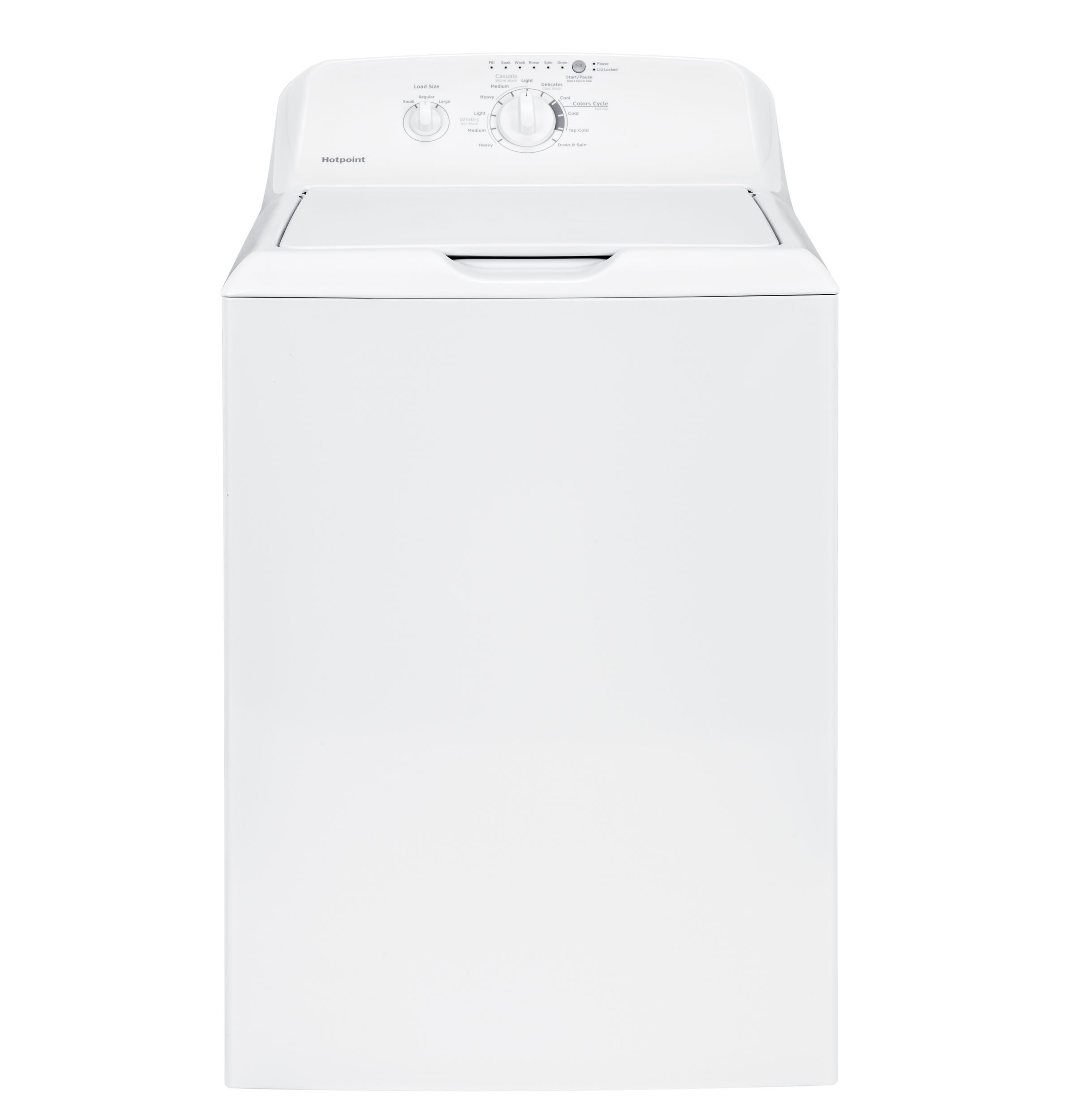 Hotpoint 3.8 DOE cu. ft. capacity stainless steel basket washer White HTW200ASKWW Picture 1