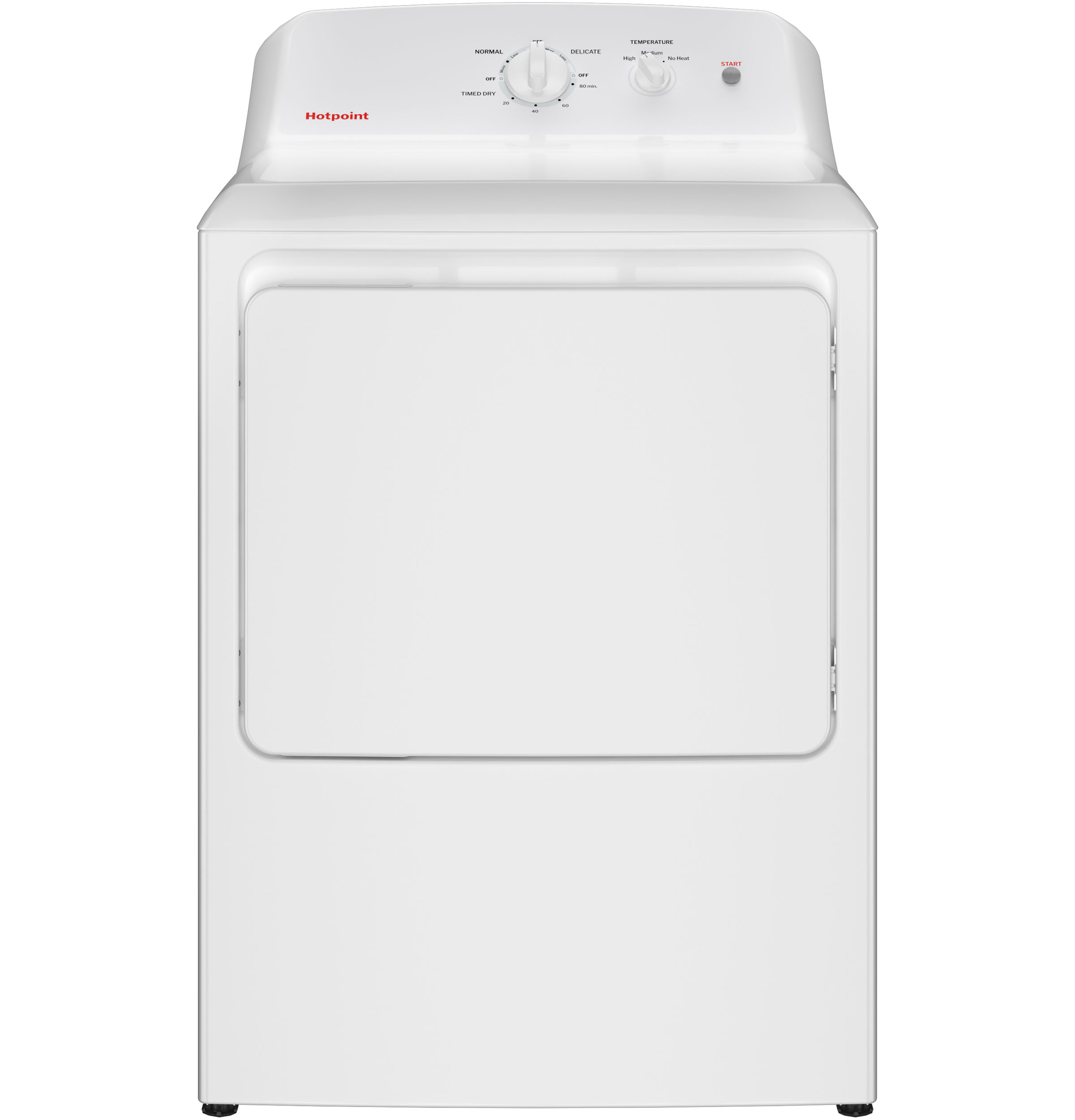 Hotpoint® 6.2 cu. ft. Capacity Gas Dryer with Up To 120 ft. Venting and Shallow Depth HTX26GASWWW