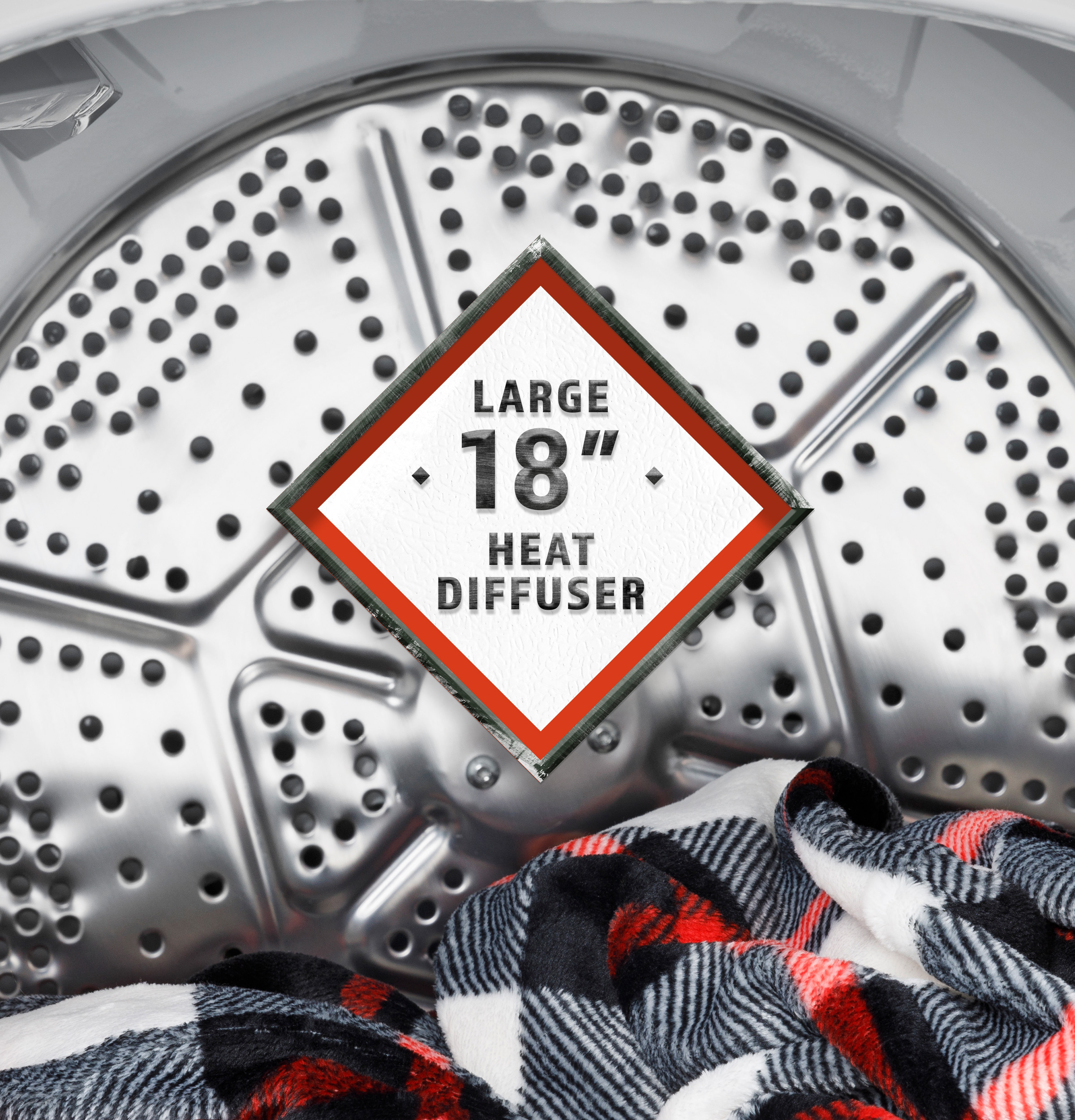 6.2 Cu. Ft. Capacity Gas Dryer With Up To 120 Ft. Venting And Shallow Depth HTX26GASWWW