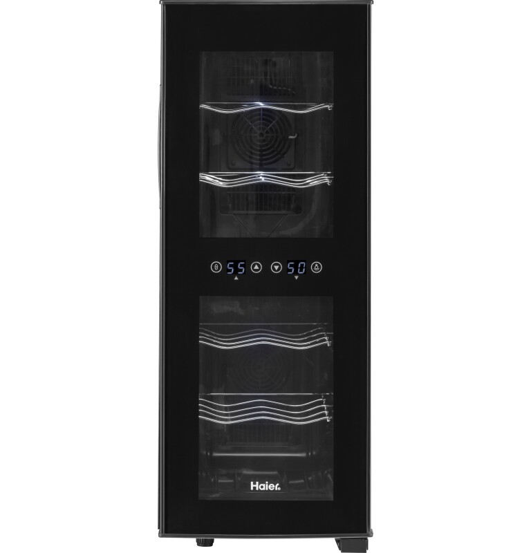 Haier 12-Bottle, Dual-Zone Wine Cellar Black HVTEC12DABS Picture 1
