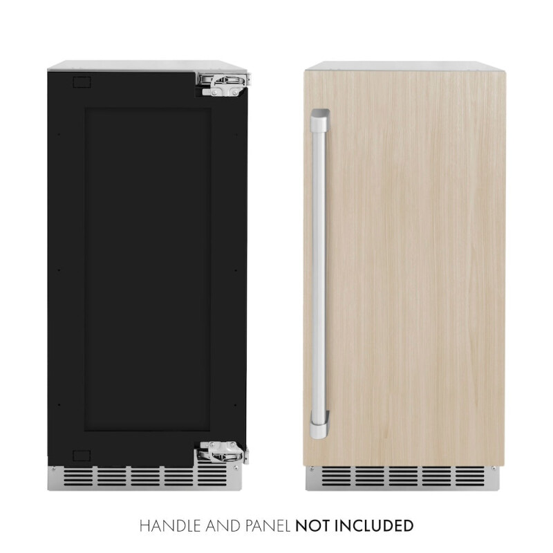 ZLINE 15 in. Touchstone Clear Cube Ice Maker with Drain Pump and Panel Ready Door (ICCDP-15) ICCDP15