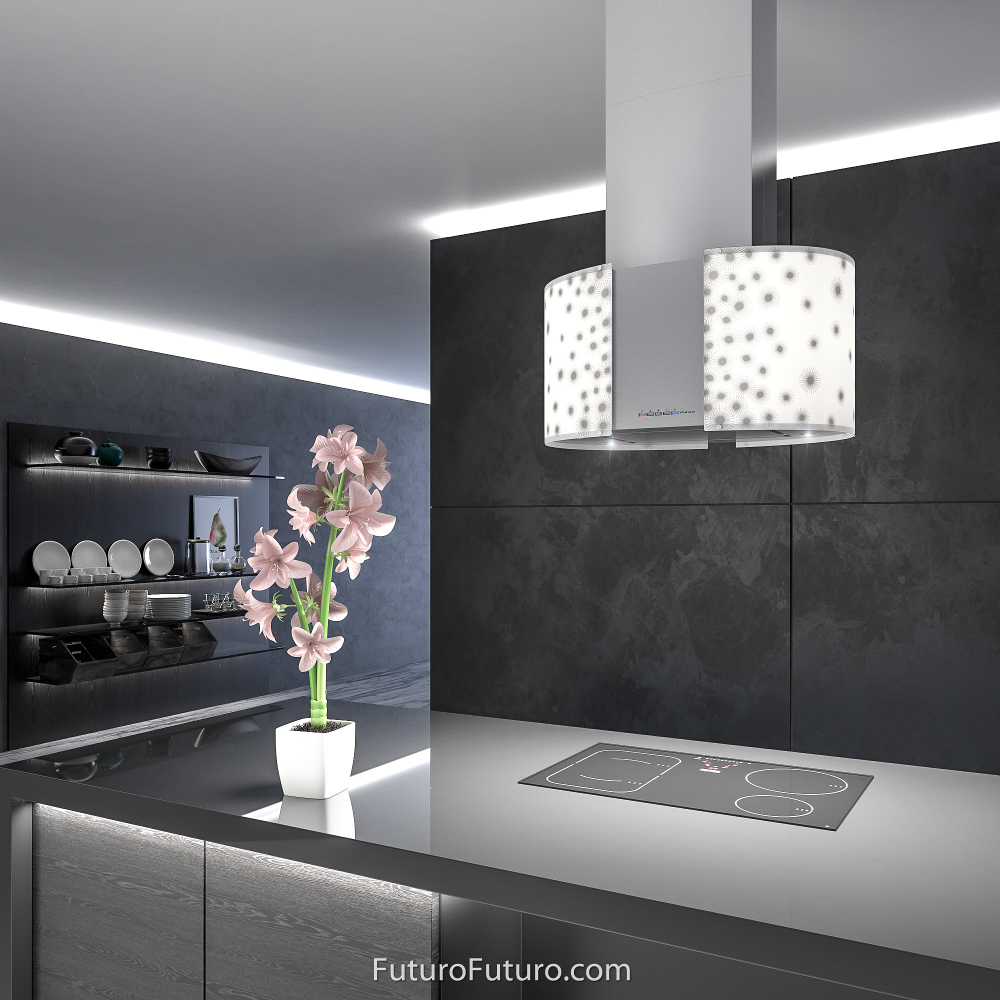 27″ Murano Orion LED Island Range Hood IS27MURORIONLED