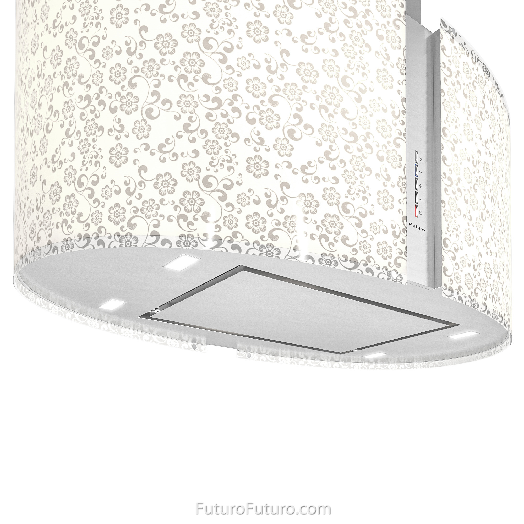 34″ Murano Mayflower LED Island Range Hood IS34MURMAYFLOWERLED