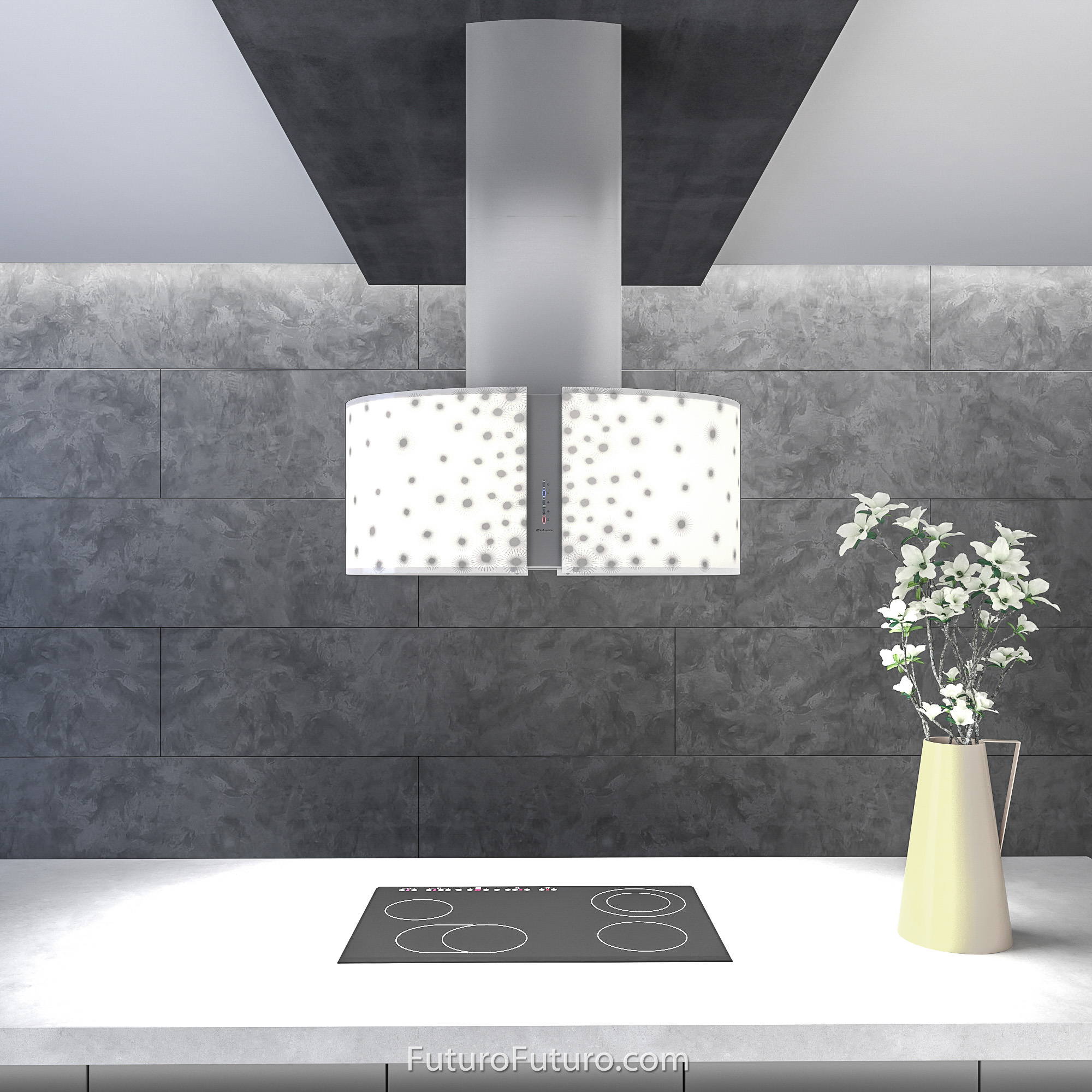 34″ Murano Orion LED Island Range Hood IS34MURORIONLED