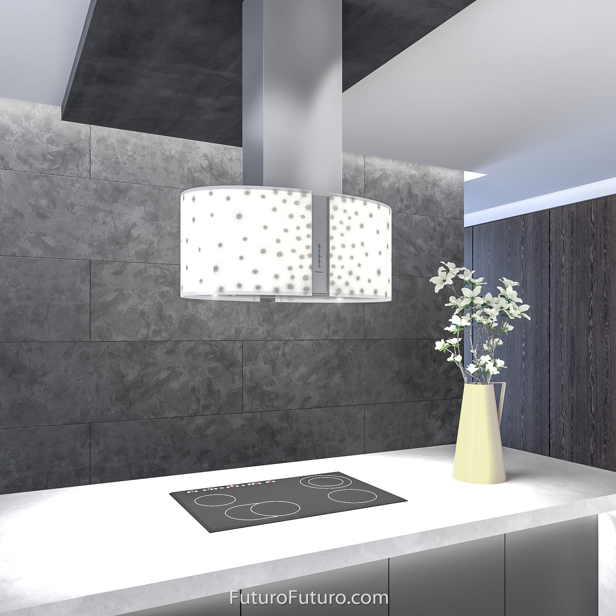 34″ Murano Orion LED Island Range Hood IS34MURORIONLED