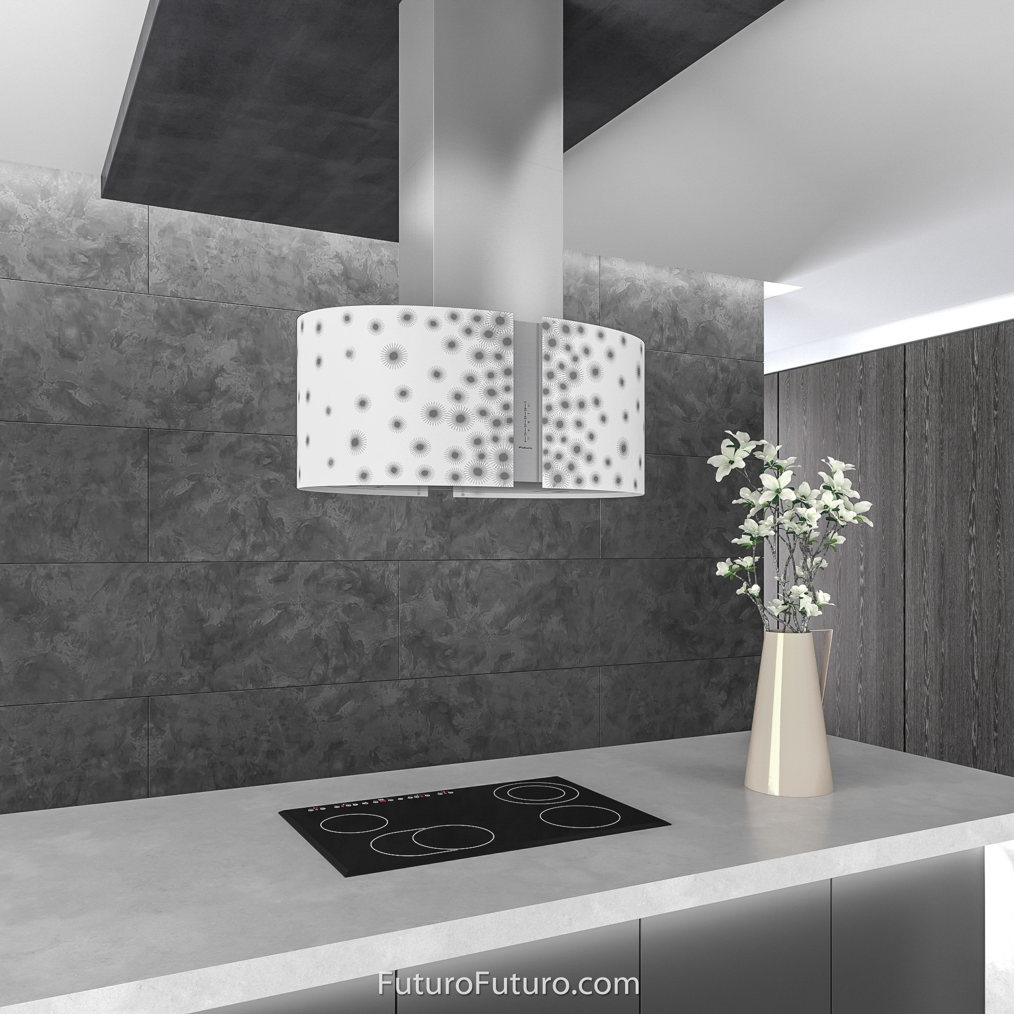 34″ Murano Orion LED Island Range Hood IS34MURORIONLED