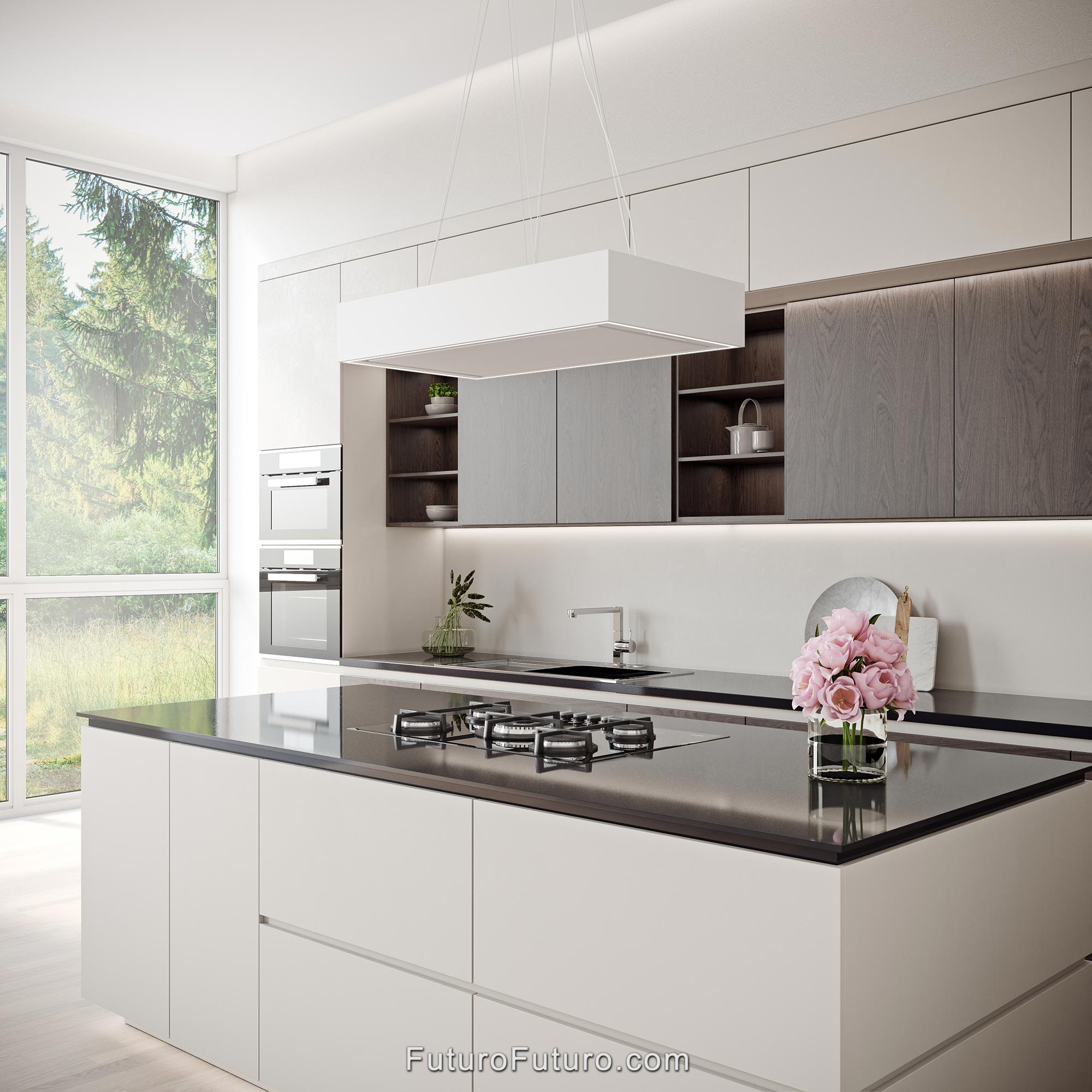 36″ Balance White Island Range Hood IS36BALANCEWHT