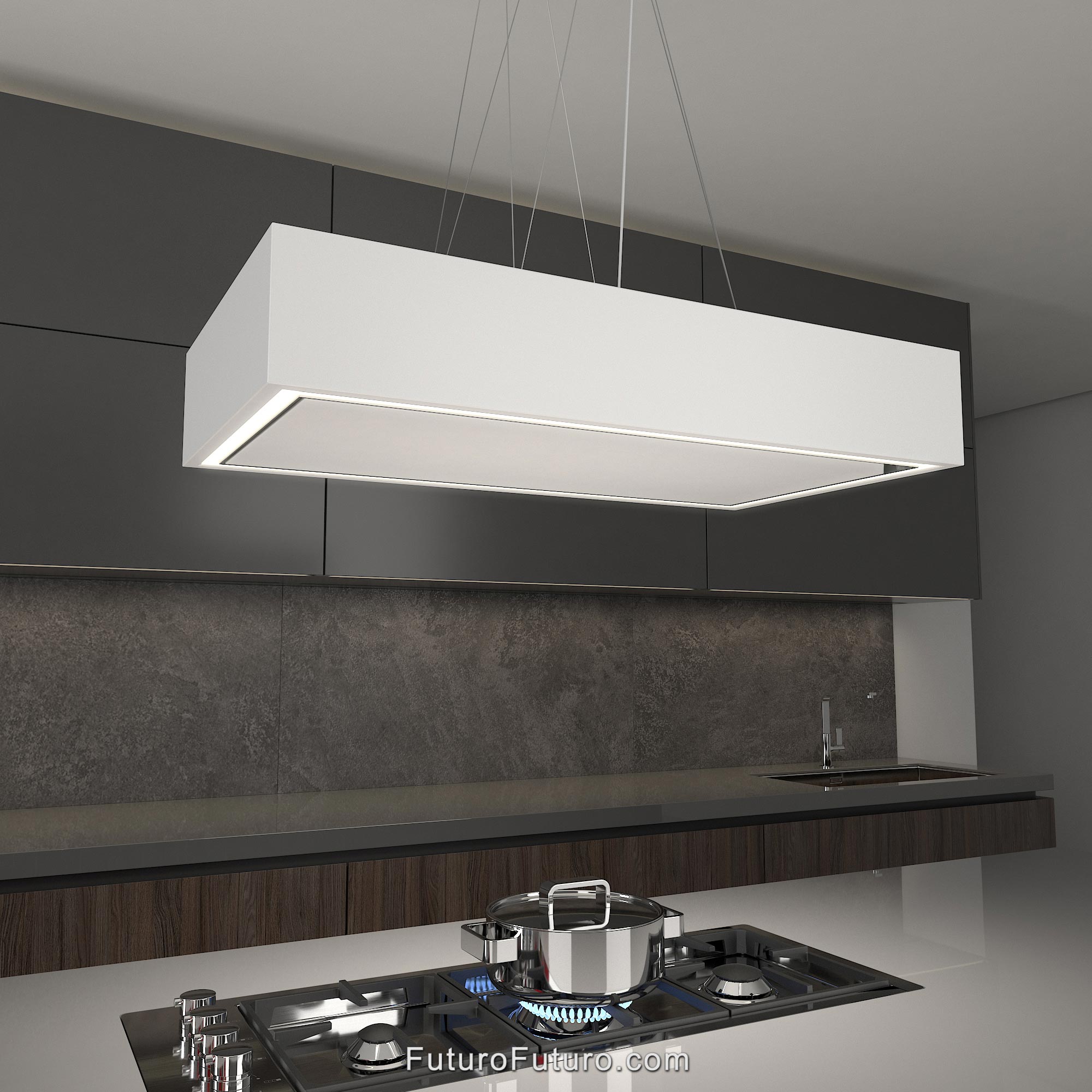 36″ Balance White Island Range Hood IS36BALANCEWHT