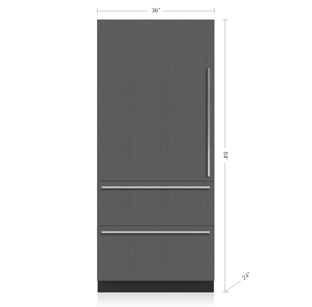 36" Designer Over-and-Under Refrigerator - Panel Ready IT36R