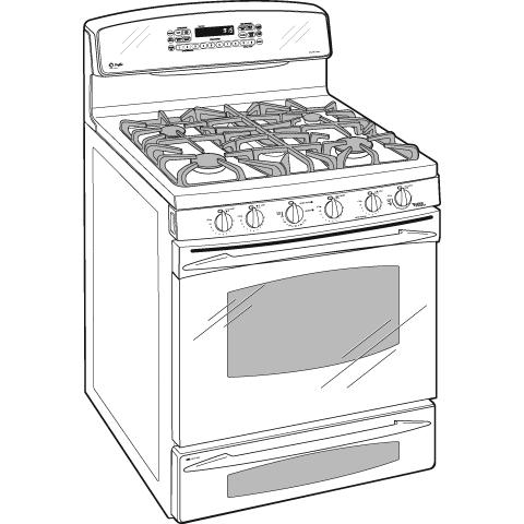 30" Free-Standing Dual-Fuel Double Oven Range J2B918WEKWW