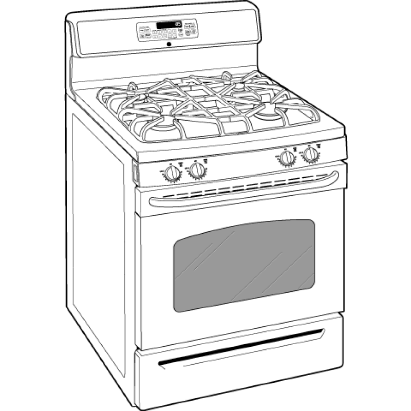 30" Free-Standing Dual Fuel Range J2BP85BELBB