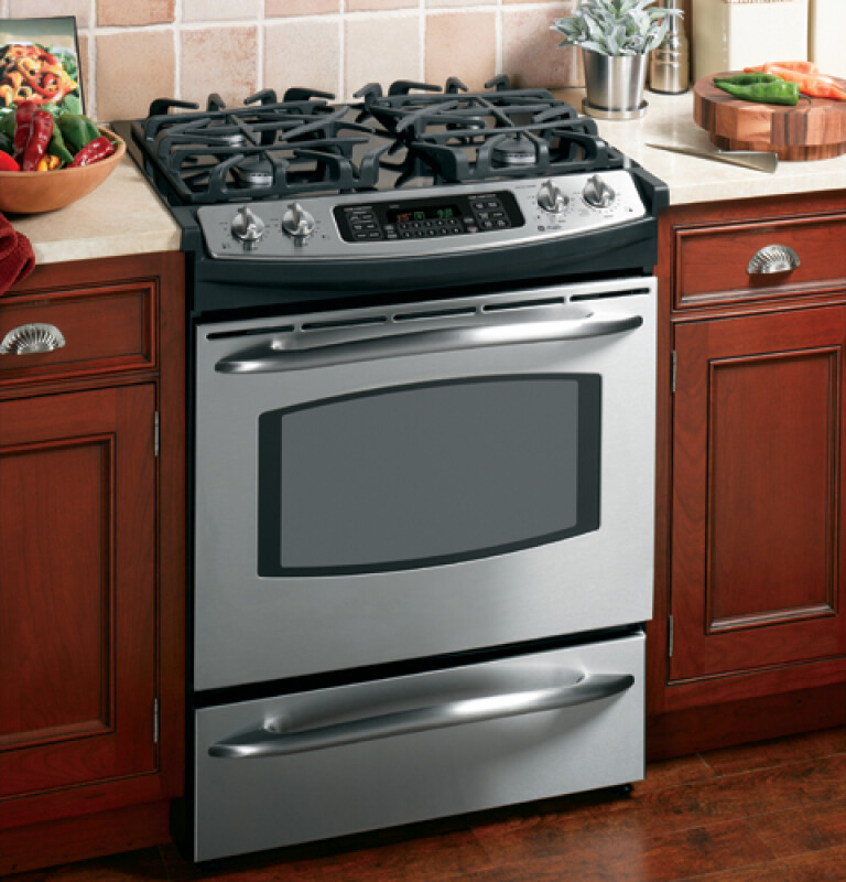 GE Profile 30" Dual Fuel Slide-In Range Stainless Steel J2S968SEKSS Picture 1