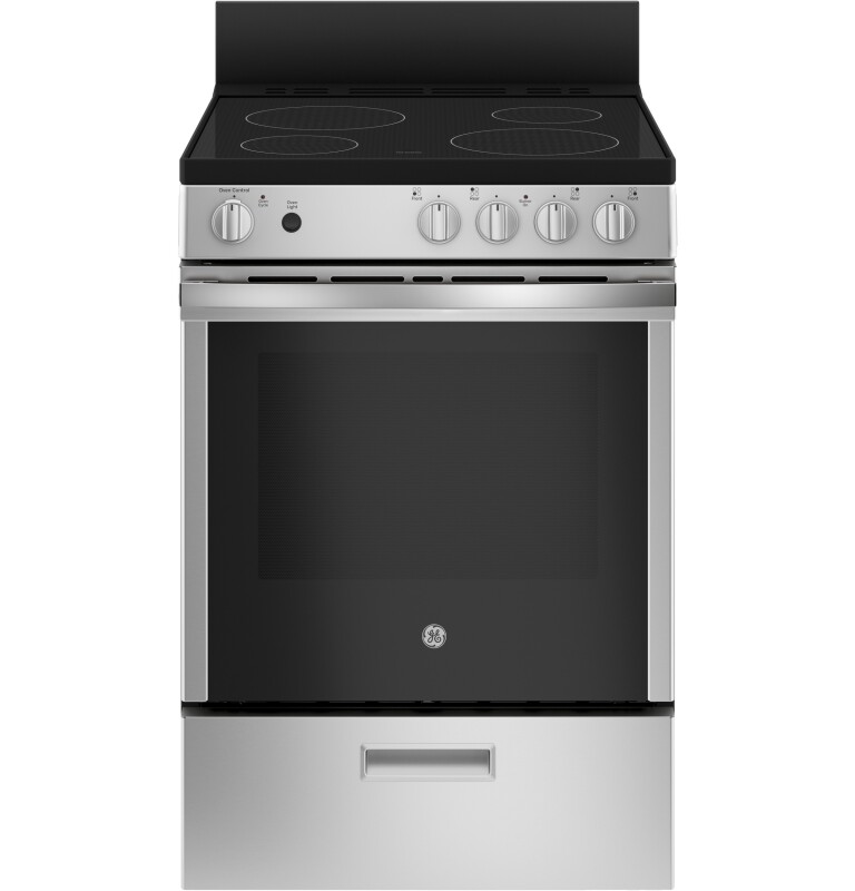 24" Free-Standing/Slide-in Front Control Range with Steam Clean and Large Window JAS640RMSS