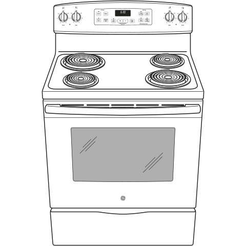 30" Free-Standing Electric Range JB250DFBB