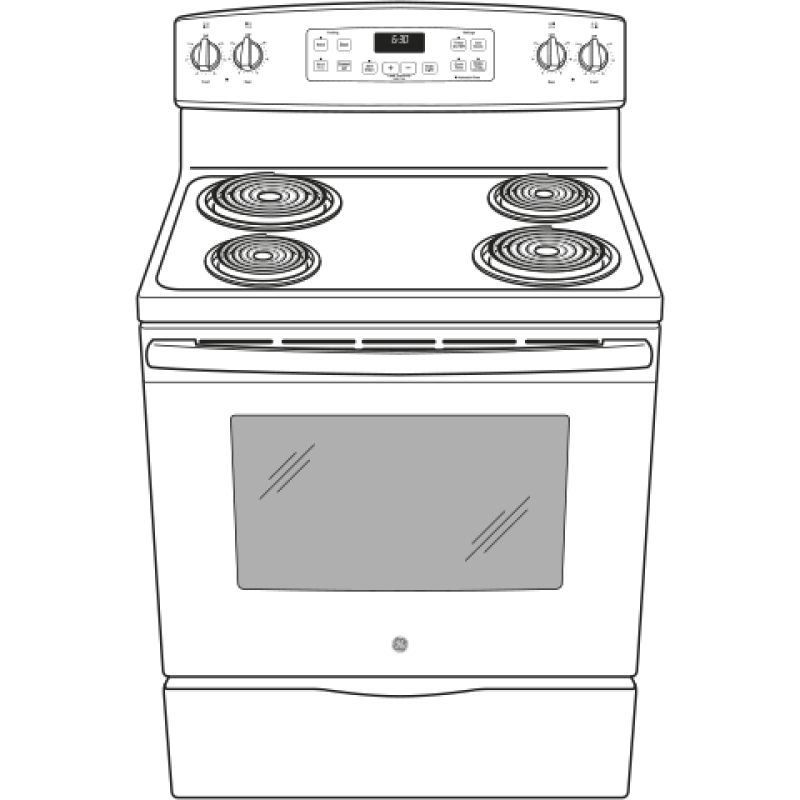 30" Free-Standing Electric Range JB250DFWW