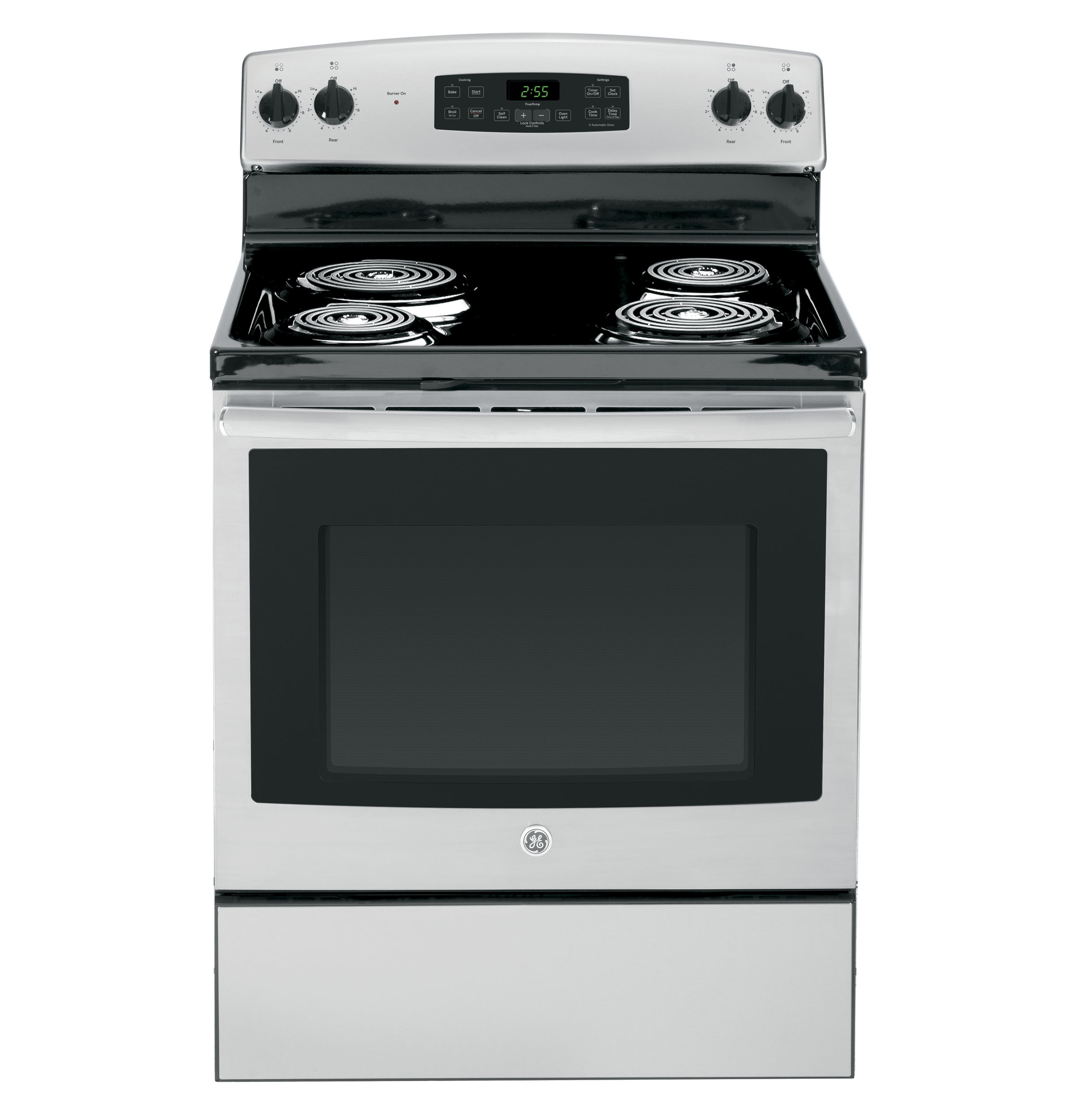 GE 30" Free-Standing Electric Range Stainless Steel/Black JB255RJSS Picture 1