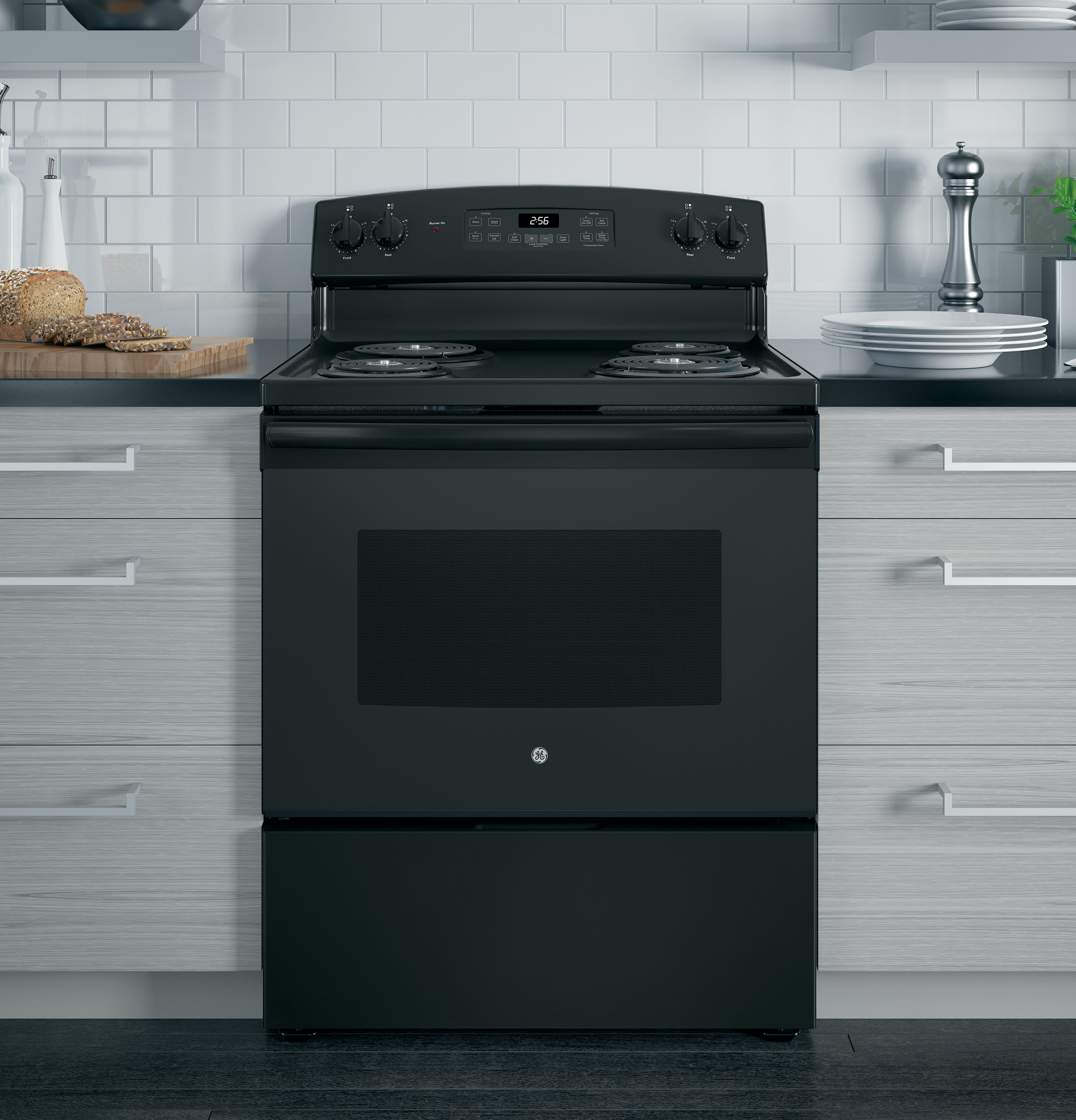 30" Free-Standing Self-Clean Electric Range JB256DMBB