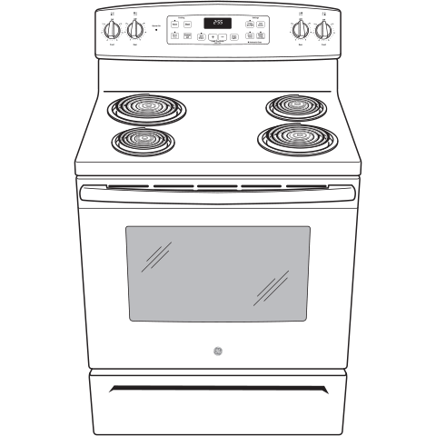30" Free-Standing Self-Clean Electric Range JB256DMBB
