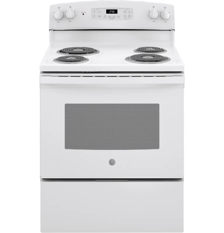 GE 30" Free-Standing Self-Clean Electric Range White JB256DMWW Picture 1