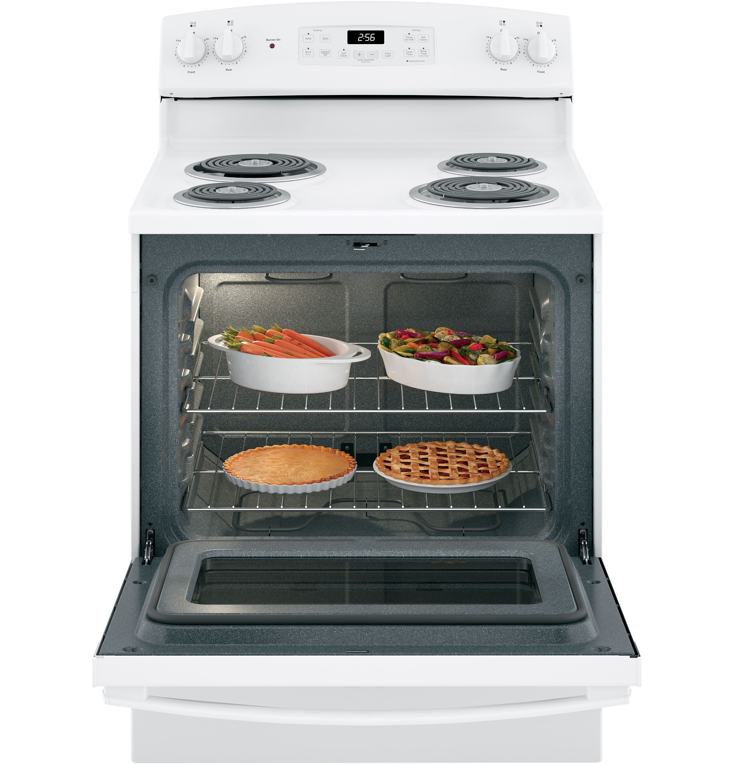 30" Free-Standing Self-Clean Electric Range JB256DMWW