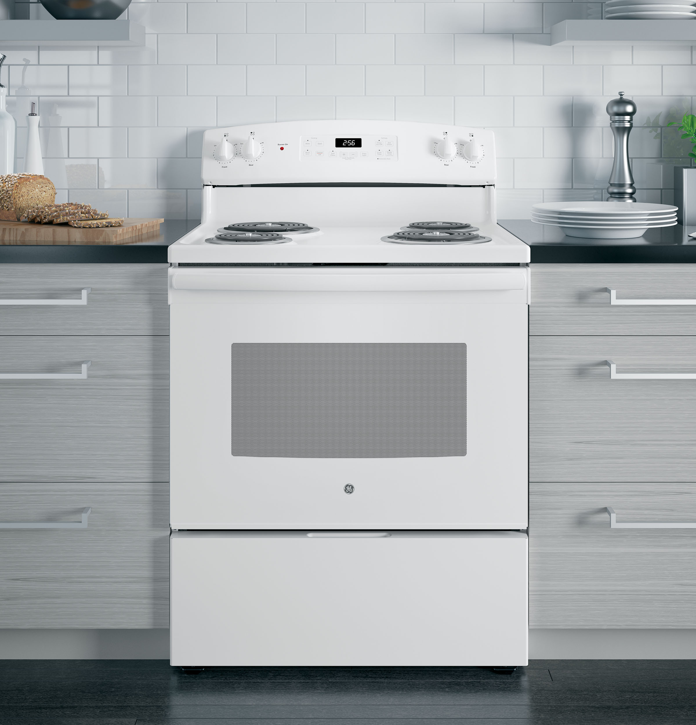 30" Free-Standing Self-Clean Electric Range JB256DMWW
