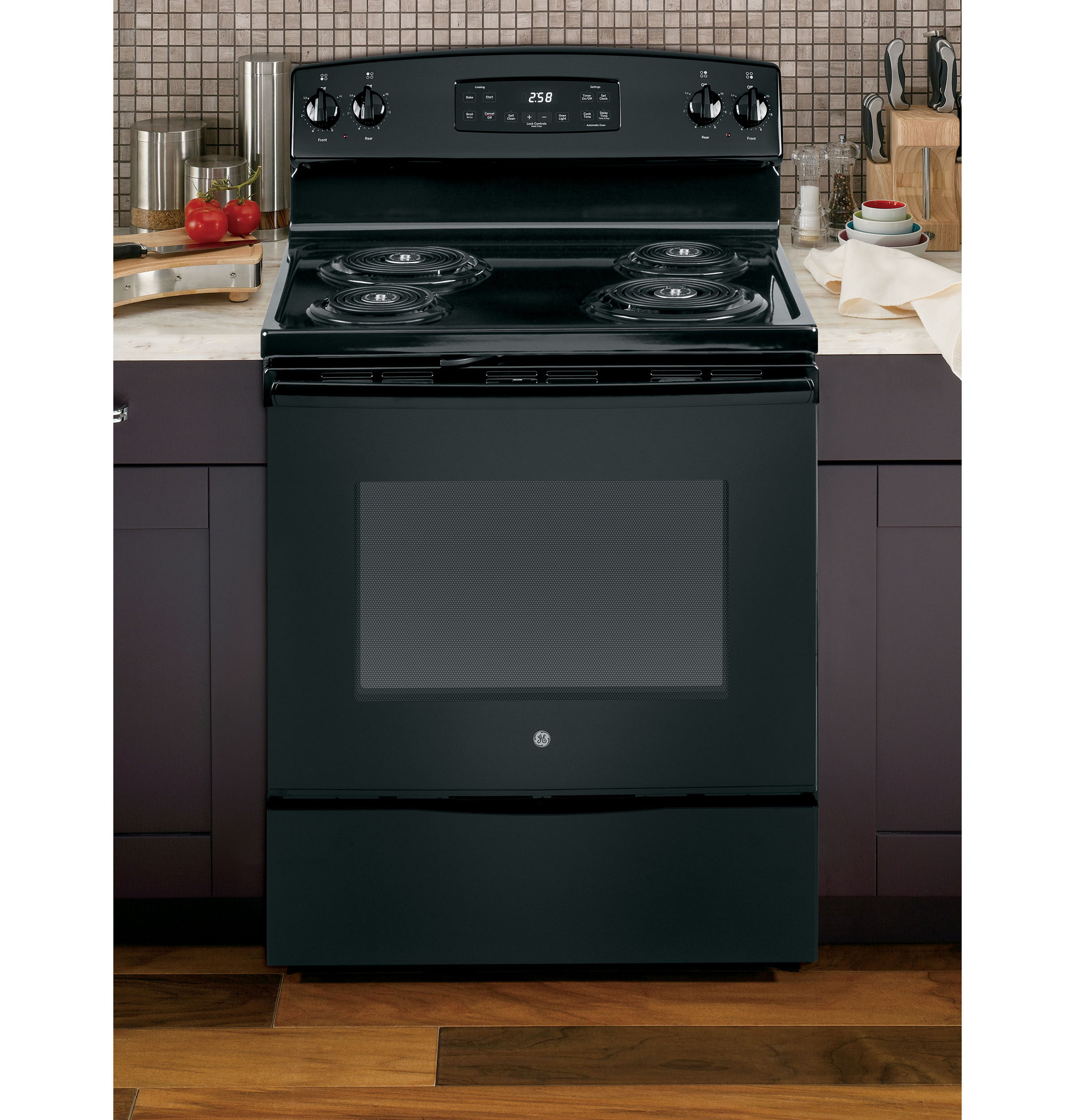 30" Free-Standing Self-Clean Electric Range JB258DMBB