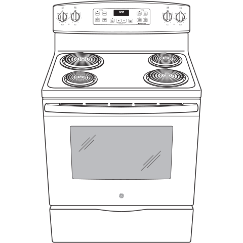 30" Free-Standing Self-Clean Electric Range JB258DMBB