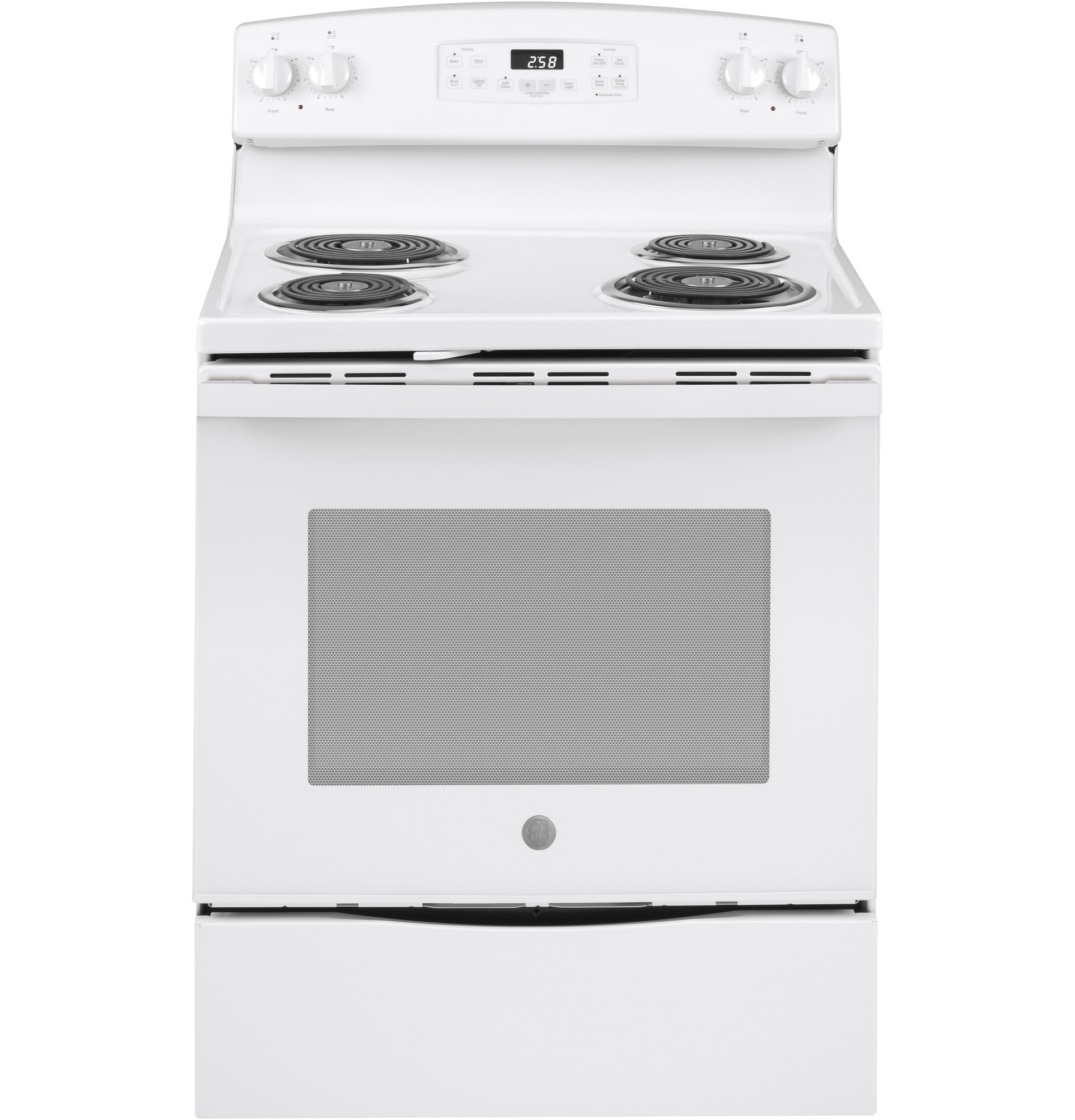 30" Free-Standing Self-Clean Electric Range JB258DMWW