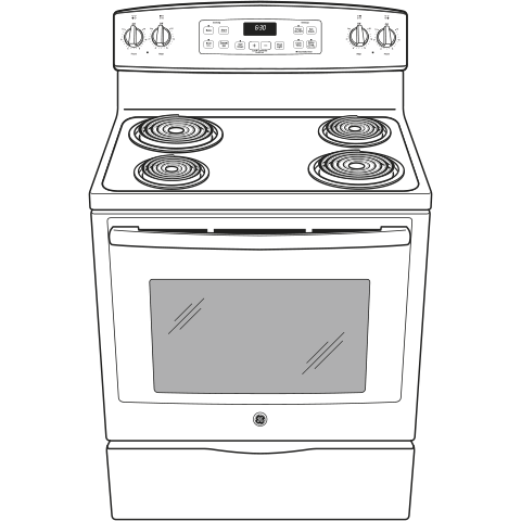 30" Free-Standing Electric Range JB350DFWW
