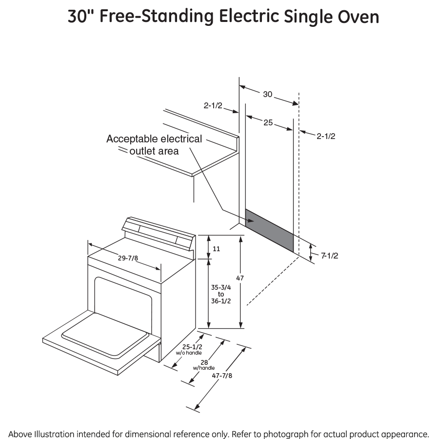 30" Free-Standing Electric Range JB350DFWW