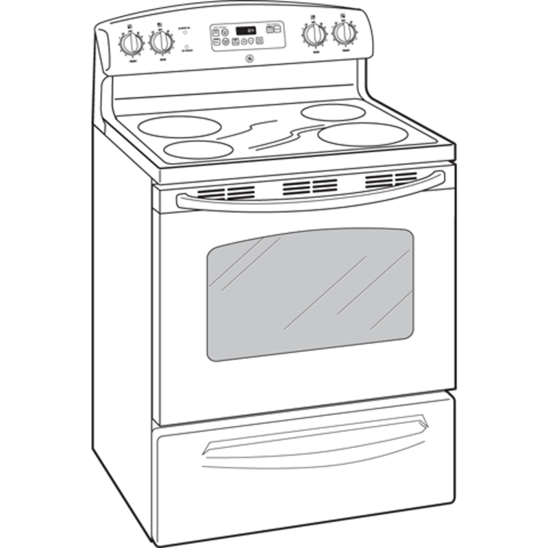 30" Free-Standing CleanDesign Electric Range JB620DRBB